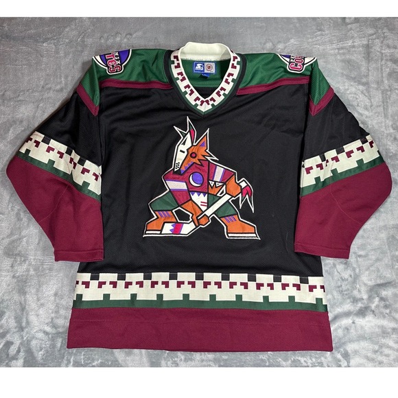 STARTER Other - Vintage Phoenix Coyotes Starter NHL Kachina Hockey Jersey Mens Large Black L